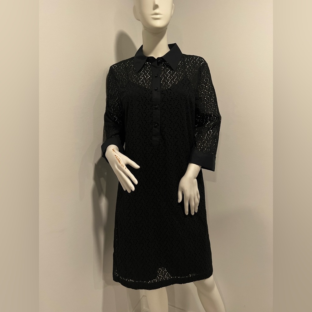 Talbots Black Eyelet Dress